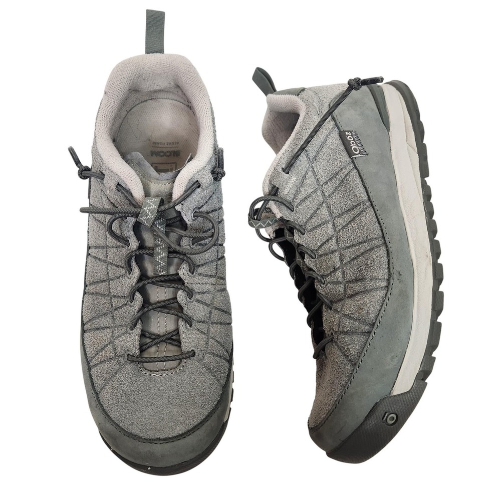 OBOZ Jeanette Shoes Womens 8 Gray Suede Hiking Walking Trail Sneaker O FIT Bloom